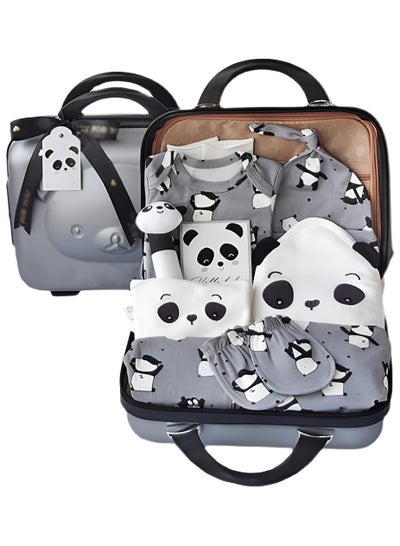 Baby Giftsets for Newborns with Rompers and Little Toys in Premium Suitcase for Boys and Girls 9 in 1