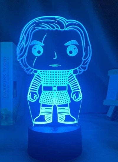 3D Illusion Lamp LED Multicolor Night Light Star Wars Kylo Ren Chibi Figure for Home Office Bedroom Decor Touch Sensor Color Changing Table Lamp