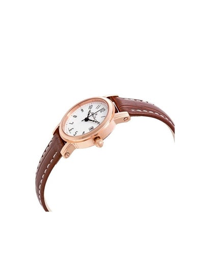 Mathey-Tissot City White Dial Brown Leather Ladies Watch D31186PG