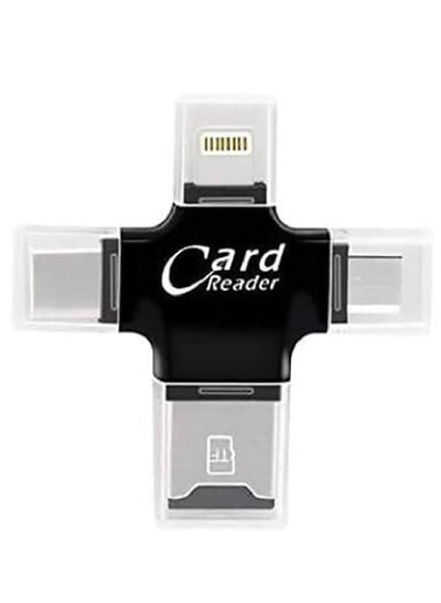 iPhone Multiple USB Card Reader, 4 in 1 Micro SD Card Reader with Type C USB Connector OTG HUB Adapter Model Number : Ph6635