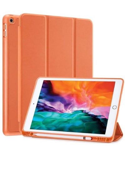 Case for iPad 6th/5th Generation 9.7-Inch, 2018/2017 Model Rebound Slim Smart Case with Built-in Pencil Holder, Strong Magnetic Trifold Stand and Auto Sleep/Wake Fit iPad 9.7 Inch Orange