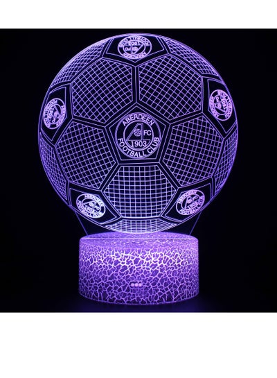 Five Major League Football Team 3D LED Multicolor Night Light Touch 7/16 Color Remote Control Illusion Light Visual Table Lamp Gift Light Team Aberdeen