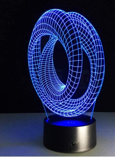 Multicolour Circular Abstract 3D LED M Lamp Lighting For Home Shoes Desk Table Lamp Kid 3D Night Light As Xmas Gift Home Decor Night Light