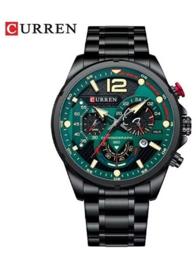Curren 8395 luxury sports chronograph watch for men - Black