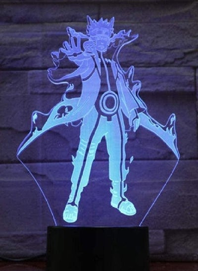 Naruto 16 Colors Cartoon Usb Changing Table Projection Lamp Uzumaki Naruto Sasu Kekakash Illuminated Led Action Figure Luminous Toys