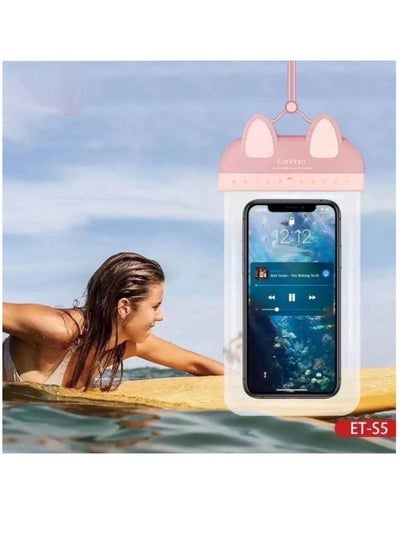 ET-S5 Waterproof Pouch For Mobile Phone Pink