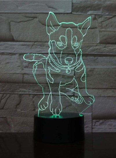 Russia Siberian Husky Dog 3D Lamp Illusion Night Light LED Bulb Multicolor Creative Ambient Light Desk Lamp Home Lighting