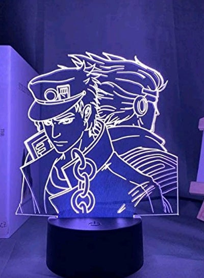 3D Illusion LED Lamp JoJo's Bizarre Adventure Anime Night Light with Remote Control 16 Colors Table lamp USB Powered Home Bedroom Decor Holiday Gift