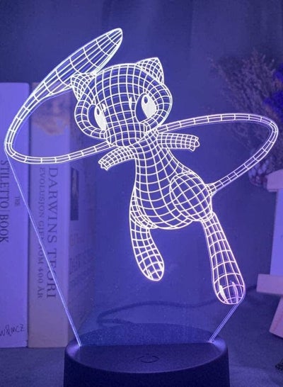 3D Illusion Lamp LED Multicolor Night Light Mew Figure for Kids Room Decoration USB Touch Sensor Hologram Bedside Children s Sleep Lamp Children Room Decoration