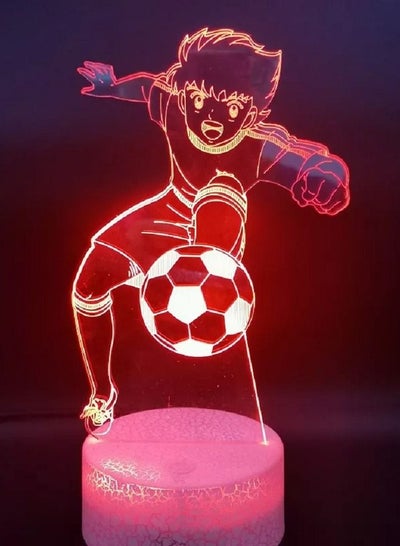 Anime Football Player LED Night Light Lamp for Bedroom Decoration Kids Gift Football Player Table 3D Lamp Tsubasa