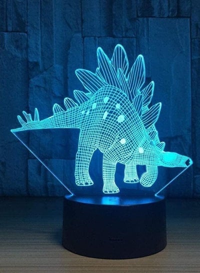 3D Illusion Light Stegosaurus 7/16 Color Light 3D Vision LED Multicolor Night Light Child Touch USB
