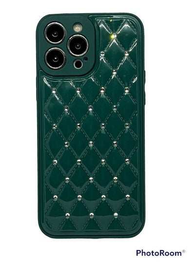 iPhone 13 Pro Luxury Diamond Bling Rhinestone Case Cover Shockproof Camera Lens Protection Green