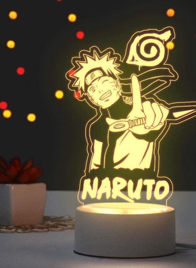 3D Illusion Lamp LED Night Light Anime Second Element Conan Northern Sauce Guilty Crown Naruto Gift for Boys Kids Room Decor Table Lamp New Year Naruto