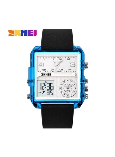 SKMEI 2021 Transparent Case Square Watch w/ Three Dials