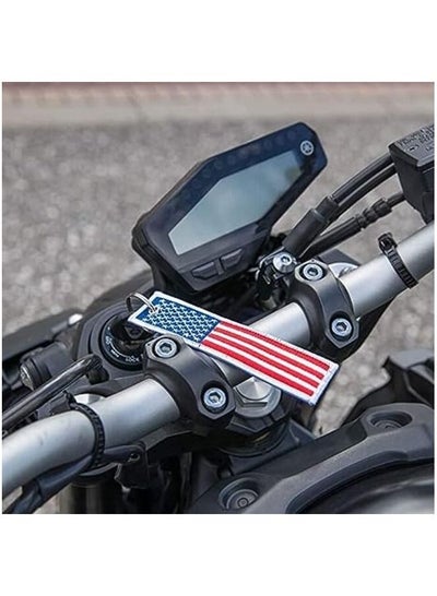 USA Flag Keychain Tag with Key Ring, EDC for Motorcycles, Scooters, Cars and Gifts Flag Key Chain, 100% Embroidered