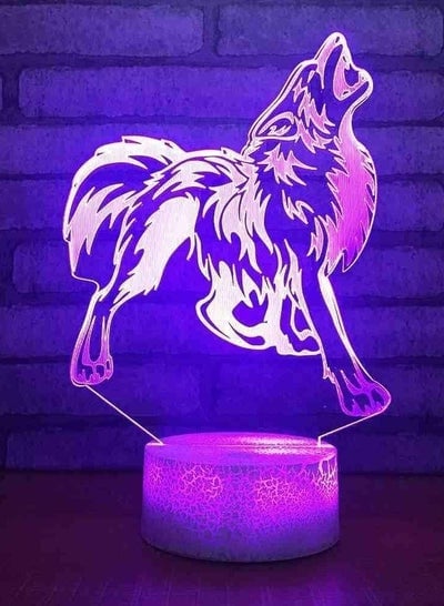 althiqahkey 3d led visual touch usb 7 colors change wolf called modeling creative night lights animal desk lamp home decor lights