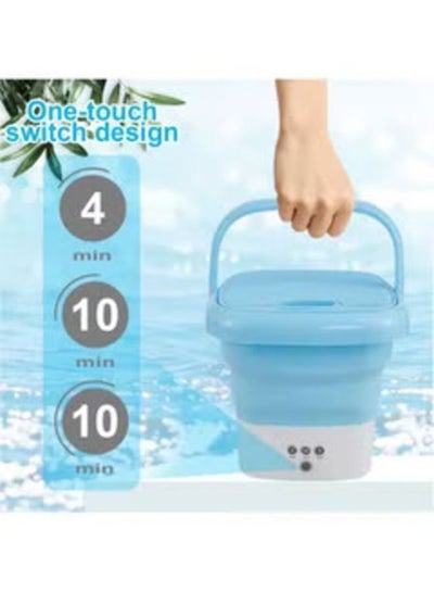 Foldable Mini Washing Machine, Turbo Automatic Electric Roller Quick Clean Washing Tool for Travel Home Business Trip
