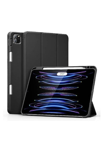 Protective Soft TPU Auto Wake/Sleep Smart Case Cover With Pen Holder For iPad Pro 11 Inch (2022/2021/2020) Black