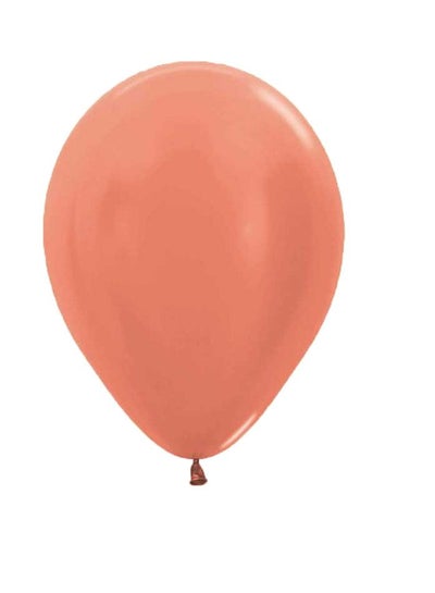 Sempertex 50 pcs, 12" Round Balloon, Metallic Pearl Rose Gold, Latex Balloons