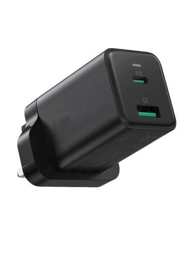 45W USB-C Fast Charger GaN Compact Smart Travel Wall Charger 2-Port PD 3.0 USB-C Power Adapter Compatible with iPhone 13/12/Pro/11/XS/XR/X/8 Samsung Galaxy S22 S21 S20 Pixel 6/6 Pro Laptop