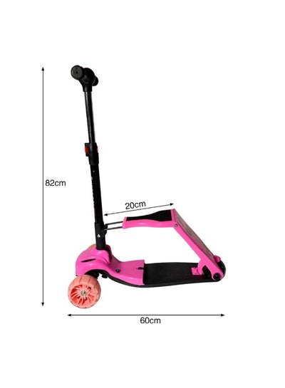 Multifunctional Children's Scooter Three-in-one can Ride and Sit on the Board, with Flashing Three-Wheeler