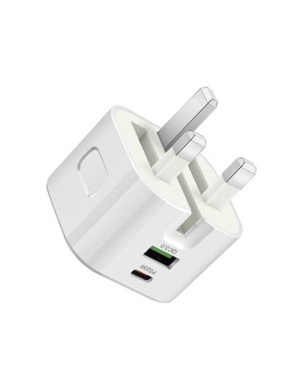 USB C Charger,20W Fast Charge Wall Plug, 2 Ports PD&QC 3.0 Fast Charger Plug Compatible for iPhone 13/13 Pro 12/12 Pro/12 Pro Max/11/XS/XR, iPad, Galaxy, Huawei etc