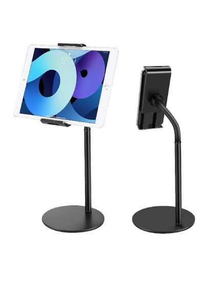 Tablet Stand Phone Holder 4.6"-10.5" Flexible 360 Degree Rotating Desktop Tablet Compatible with iPad iPhone Nintendo Switch Samsung Kindle eBook Reader (Tablet Floor Stand)