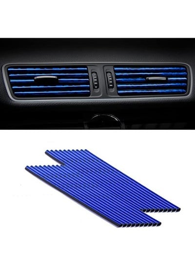 Car Air Conditioner Air Outlet Decorative Strips Bendable DIY Decorative Strips Universal for Most Air Outlets 20 Pieces