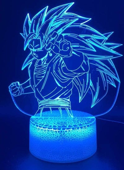 3D Illusion Lamp  Dragon Ball Z Goku Vegeta Figure Nightlight for Kid Bedroom Decor Luminaria Best Birthday Gift for Child LED Night Light