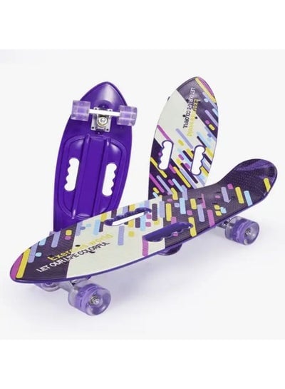 Skateboard with Deck Mini Cruiser LED Light Up Wheel, For Boys and Girls