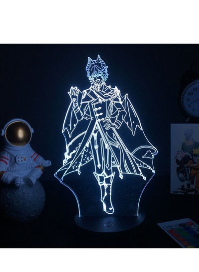 Multicolour 3D Night Light Game Lamp Illusion Light Nightlight Genshin Impact Figure LED Atmosphere Lights
