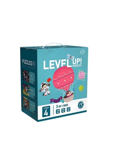 Stage 4 Level Up Puzzles for Kids with 3 Themes of Space in Premium Educational Puzzle Toys for Girls and Boys 3 in 1