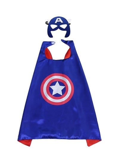 Brain Giggles Captain America Cape Costume with Mask for Cosplay Birthday Party Dress up Role Play