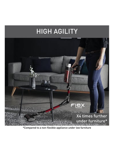 X-Force Flex 9.60 Cordless Vacuum Cleaner, Animal Care Model, Strong Constant Suction Power, Long-Lasting Battery, Flex Tube System, Automatic Suction Power Adjustment by Floor Type, TY2079HO 185 W TY2079HO Red