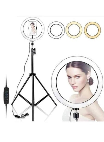 10" Selfie Ring Light with 210CM Long Tripod Stand & Cell Phone Holder - Ring Light for iPhone Android, Light Stand for Live Stream/Makeup,Tik Tok,Instagram, YouTube Video Photography