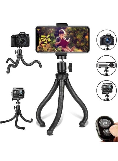 Premium Flexible Phone Tripod with Wireless Remote, Mini Tripod Stand for Camera GoPro/Mobile