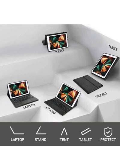 iPad 9.7 Keyboard Case For iPad 6th Generation, iPad Air 2 & Air iPad Pro 9.7 Wireless Bluetooth Touchpad Keyboard