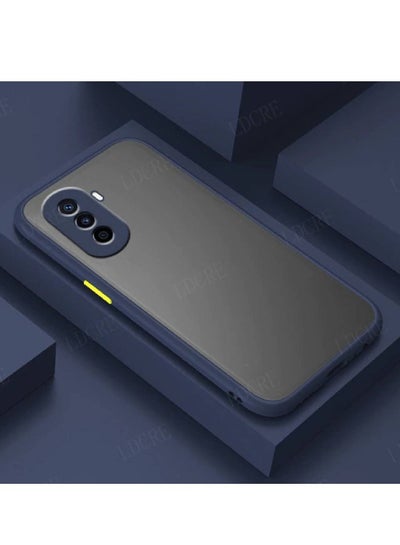 Silicone Bumper Shockproof Matte Translucent Back Case Cover For Huawei Nova Y70 Blue