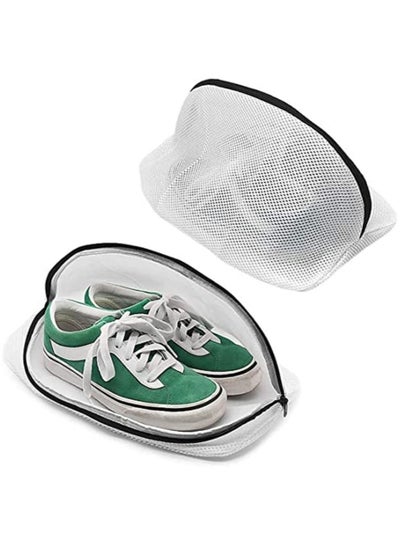 Shoe Washing Bags-Pack of 2 Reusable Mesh Shoe Laundry Bags-Shoe wash bag for Sneakers, Trainers, Running Shoes-Fit up to Men’s Size 12