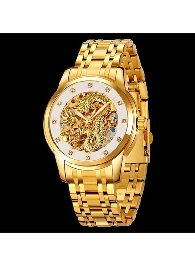 SKMEI Automatic Watch Man Luxury Stainless Steel Quartz Mechanical Men's Watches Fashion Sport Waterproof Original Dragon Clock 9310
