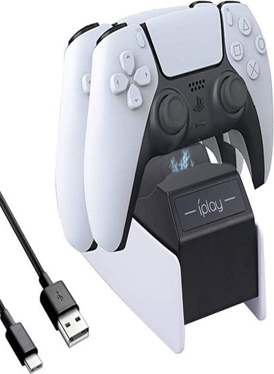 PS5 Controller Charging Station Playstation 5 Dualsense Wireless Charger PS5 Controller Fast Charging Dock with USB C Cable