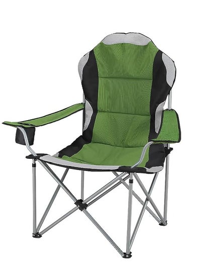 Portable Folding Camping Chair with Cup Holder | Lightweight & Compact Outdoor Beach Chair | Ideal for Fishing, Camping, Picnic, BBQ