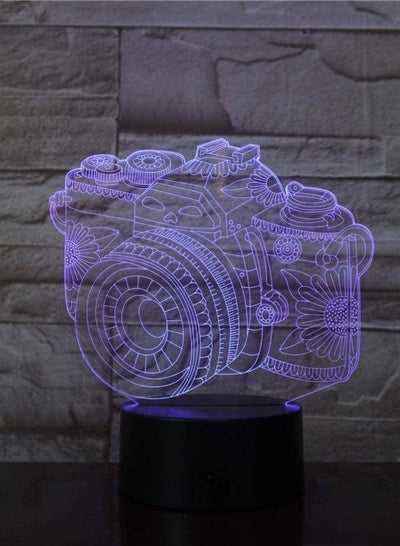 3D Illusion lamp Gift for Kid Digital SLR Digital Camera Multicolor Night Light Gift for Teenagers Living Room Decoration 7/16 Color Table lamp Lamp for Home Decoration