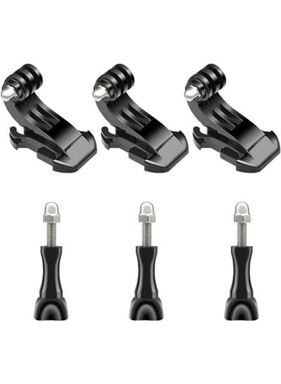 Set of J-Hook Buckle Mount Kit Compatible with GoPro Vertical Surface J-Hook Mount and Long Thumb Screws for GoPro Hero