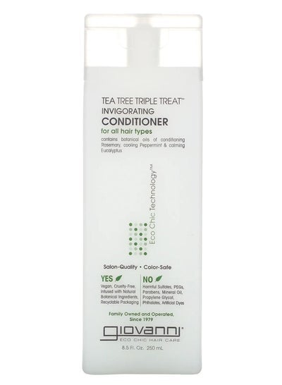 Tea Tree Triple Treat Invigorating Conditioner For All Hair Types 8.5 fl oz 250 ml