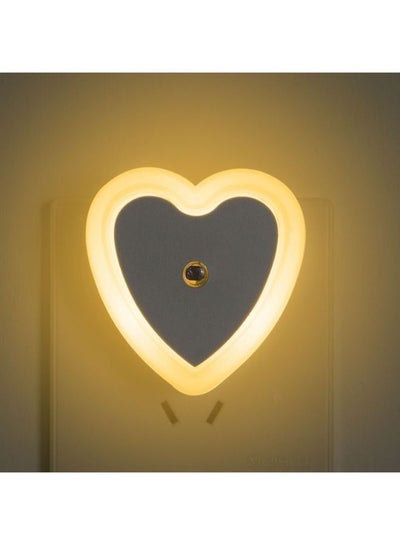 LED-Wall Night Heart Shape Light (Plug-in), Smart Dusk to Dawn Sensor, Automatic Night Lights, Suitable for Bedroom, Bathroom, Toilet, Stairs,Kitchen and hallway-UK Plug