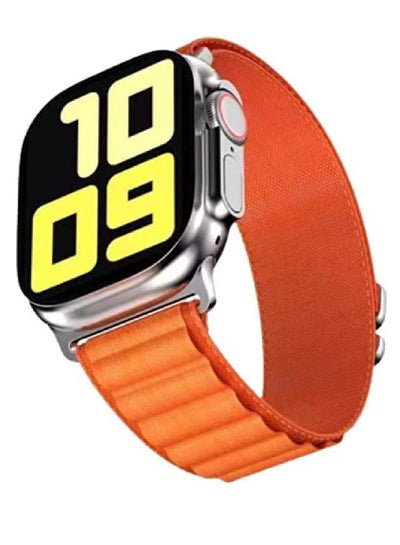Replacement Nylon Loop Strap With Metal G‑Hook For Apple Watch Series 8 | 8 Ultra Orange