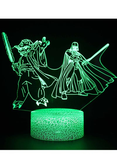 3D Illusion Star Wars Night Light 16 Color Change Decor Lamp Desk Table Night Light Lamp for Kids Children 21