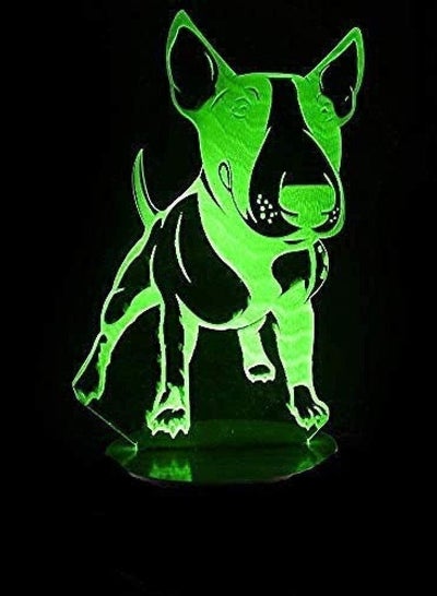 3D 7 Colors Sleep LightFrench Bulldog 7 Color Changing Touch Switch Desk Lamp USB Powered 7 Colors Flashing Touch Switch Bedroom Decoration