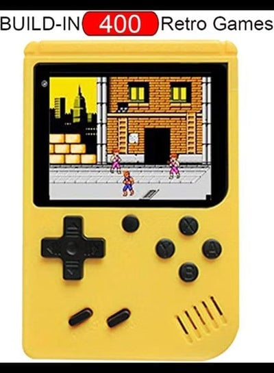 Retro Handheld Game Console with Protector Case, 400-In-1 Games Support for Connecting TV & Two Players, Portable Video Game Gifts for Adults & Kids 8-12 90s Retro Toys (Yellow)